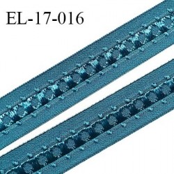 Elastique 16 mm bretelle et lingerie couleur bleu vert (vertigo) fabriqué en France pour une grande marque prix au mètre
