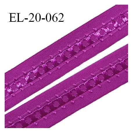 Elastique 19 mm bretelle et lingerie couleur fuchsia fabriqué en France pour une grande marque largeur 19 mm prix au mètre
