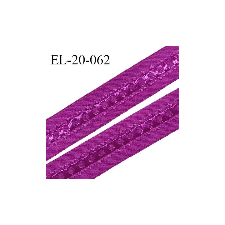 Elastique 19 mm bretelle et lingerie couleur fuchsia fabriqué en France pour une grande marque largeur 19 mm prix au mètre