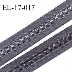 Elastique 16 mm bretelle et lingerie couleur titane fabriqué en France pour une grande marque largeur 16 mm prix au mètre