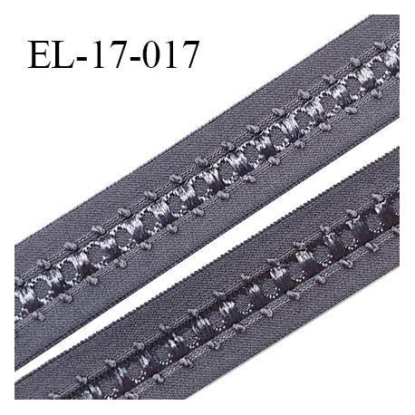 Elastique 16 mm bretelle et lingerie couleur titane fabriqué en France pour une grande marque largeur 16 mm prix au mètre