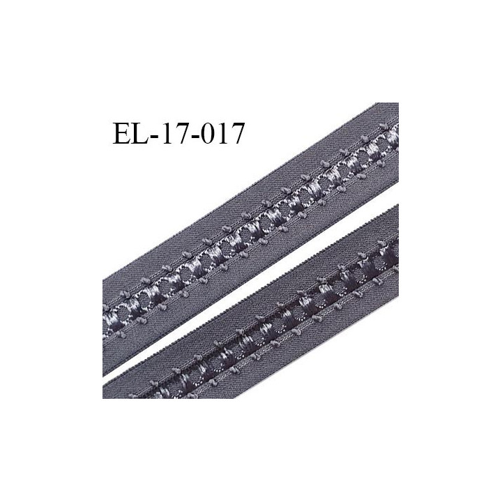 Elastique 16 mm bretelle et lingerie couleur titane fabriqué en France pour une grande marque largeur 16 mm prix au mètre