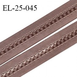 Elastique 24 mm bretelle et lingerie couleur macchiato fabriqué en France pour une grande marque largeur 24 mm prix au mètre