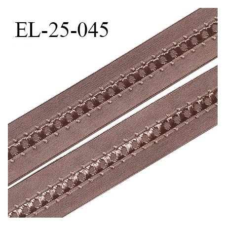 Elastique 24 mm bretelle et lingerie couleur macchiato fabriqué en France pour une grande marque largeur 24 mm prix au mètre