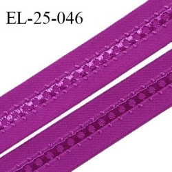 Elastique 24 mm bretelle et lingerie couleur fuchsia fabriqué en France pour une grande marque largeur 24 mm prix au mètre