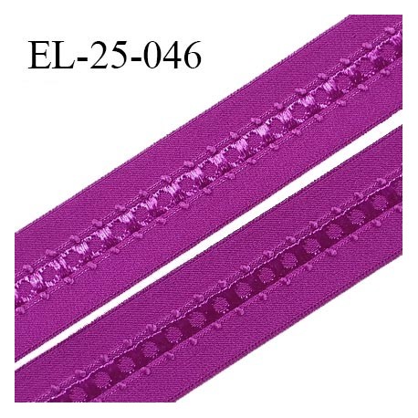 Elastique 24 mm bretelle et lingerie couleur fuchsia fabriqué en France pour une grande marque largeur 24 mm prix au mètre