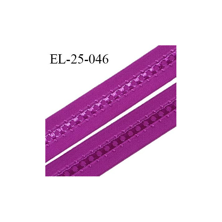 Elastique 24 mm bretelle et lingerie couleur fuchsia fabriqué en France pour une grande marque largeur 24 mm prix au mètre