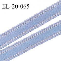 Elastique 20 mm bretelle et lingerie couleur bleu ciel fabriqué en France pour une grande marque largeur 20 mm prix au mètre