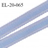 Elastique 20 mm bretelle et lingerie couleur bleu ciel fabriqué en France pour une grande marque largeur 20 mm prix au mètre