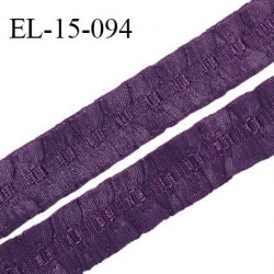 Elastique 16 mm froncé bretelle et lingerie couleur iris élasticité 40 % dessous très doux largeur 16 mm prix au mètre