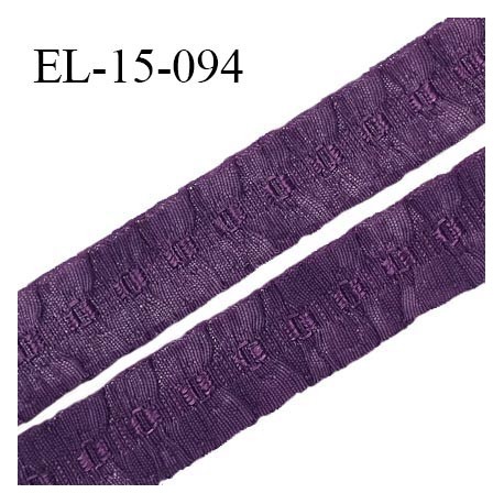 Elastique 16 mm froncé bretelle et lingerie couleur iris élasticité 40 % dessous très doux largeur 16 mm prix au mètre