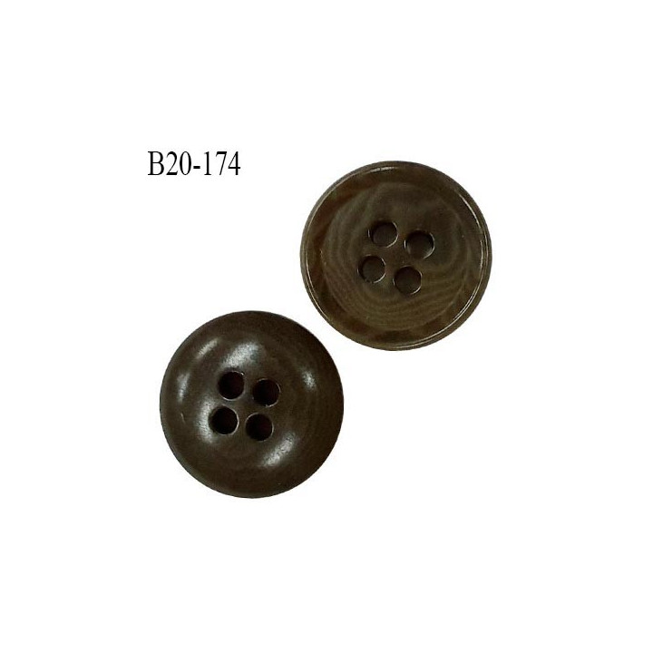 Bouton 20 mm haut de gamme couleur vert marbré 4 trous diamètre 20 mm épaisseur 4.5 mm prix à l'unité