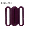 Boucle clip 15 mm attache réglette pvc spécial maillot de bain couleur aubergine haut de gamme prix à l'unité