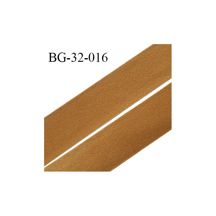 Droit fil à plat 32 mm spécial lingerie et prêt à porter couleur havane style velours fabriqué en France prix au mètre