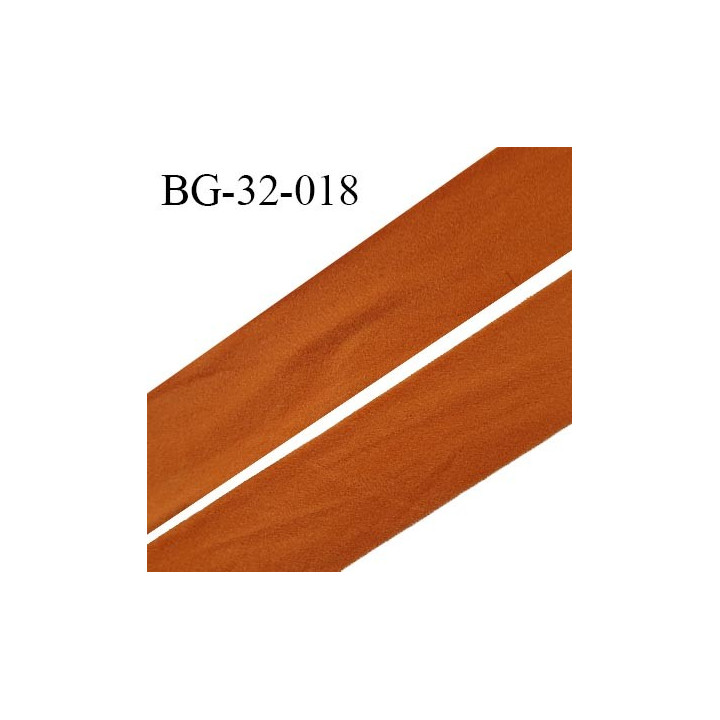 Droit fil à plat 32 mm spécial lingerie et prêt à porter couleur orange cuivrée style duveteux fabriqué en France prix au mètre