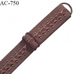 Bretelle lingerie SG 19 mm très haut de gamme couleur macchiato avec 1 barrette + 1 anneau prix à l'unité