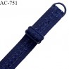 Bretelle lingerie SG 19 mm très haut de gamme couleur bleu nuit avec 1 barrette + 1 anneau prix à l'unité
