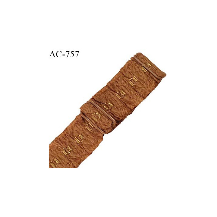 Bretelle lingerie SG 24 mm haut de gamme 2 barrettes couleur havane largeur 24 mm longueur 31 cm + réglage prix à l'unité