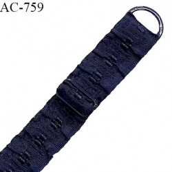 Bretelle 17 mm lingerie SG couleur bleu marine très haut de gamme finition avec 1 barrette + 1 anneau prix à la pièce