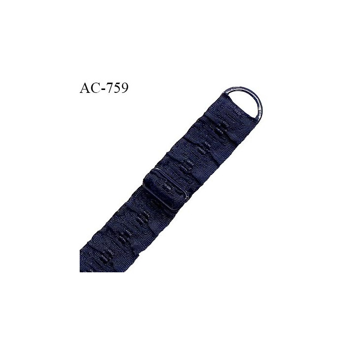 Bretelle 17 mm lingerie SG couleur bleu marine très haut de gamme finition avec 1 barrette + 1 anneau prix à la pièce