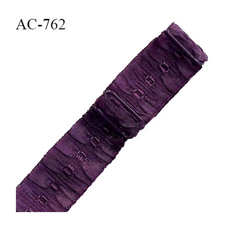 Bretelle lingerie SG 24 mm haut de gamme 2 barrettes couleur iris largeur 24 mm longueur 31 cm + réglage prix à l'unité