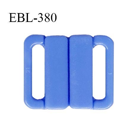 Boucle clip 16 mm attache réglette pvc spécial maillot de bain couleur bleu myosotis haut de gamme prix à l'unité