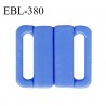Boucle clip 16 mm attache réglette pvc spécial maillot de bain couleur bleu myosotis haut de gamme prix à l'unité