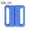 Boucle clip 25 mm attache réglette pvc spécial maillot de bain couleur bleu myosotis haut de gamme prix à l'unité