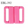 Boucle clip 16 mm attache réglette pvc spécial maillot de bain couleur rose haut de gamme prix à l'unité