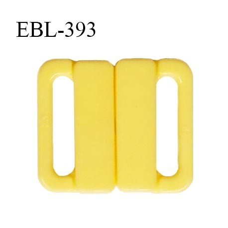 Boucle clip 16 mm attache réglette pvc spécial maillot de bain couleur jaune haut de gamme prix à l'unité