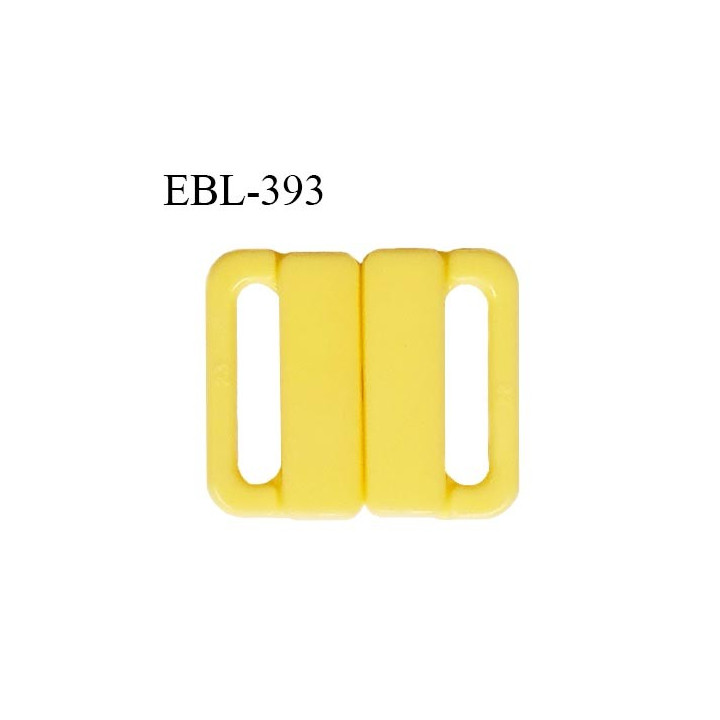 Boucle clip 16 mm attache réglette pvc spécial maillot de bain couleur jaune haut de gamme prix à l'unité