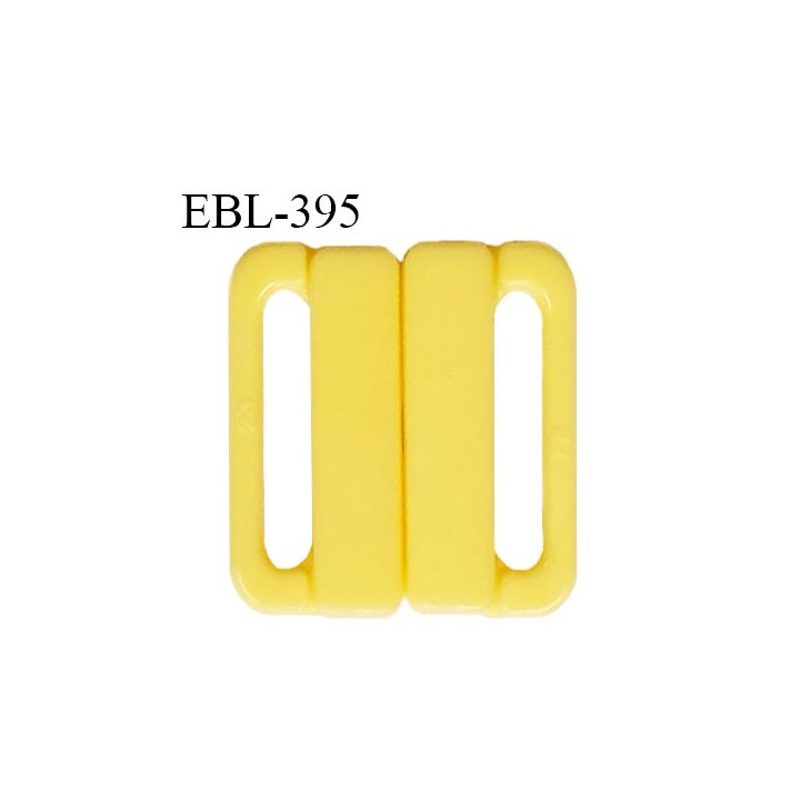 Boucle clip 25 mm attache réglette pvc spécial maillot de bain couleur jaune haut de gamme prix à l'unité