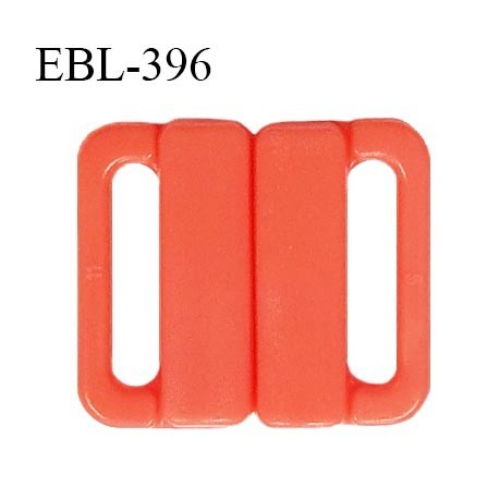 Boucle clip 16 mm attache réglette pvc spécial maillot de bain couleur orange nectarine haut de gamme prix à l'unité
