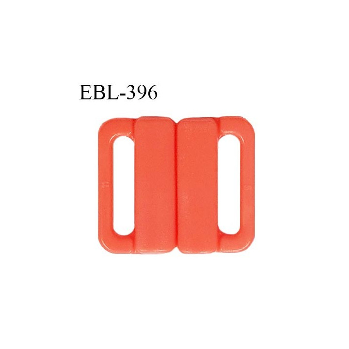 Boucle clip 16 mm attache réglette pvc spécial maillot de bain couleur orange nectarine haut de gamme prix à l'unité