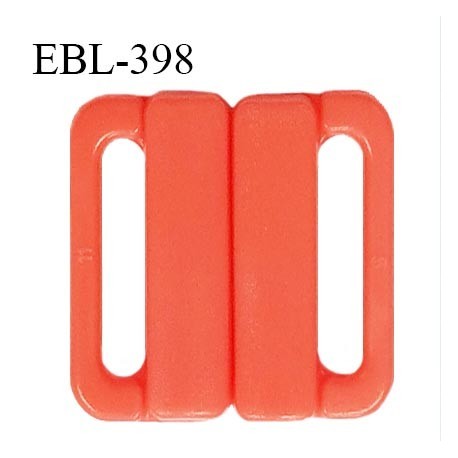 Boucle clip 25 mm attache réglette pvc spécial maillot de bain couleur orange nectarine haut de gamme prix à l'unité