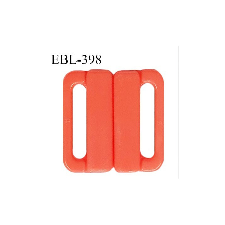 Boucle clip 25 mm attache réglette pvc spécial maillot de bain couleur orange nectarine haut de gamme prix à l'unité