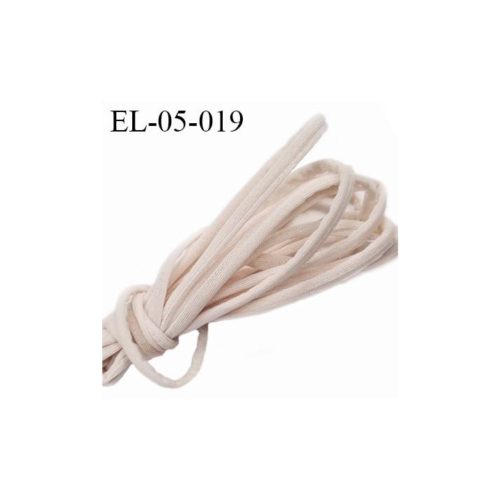 Cordon élastique 5 mm ou cache armature microfibre couleur crème lycra extensible diamètre 5 mm prix au mètre
