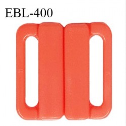 Boucle clip 30 mm attache réglette pvc spécial maillot de bain couleur orange nectarine haut de gamme prix à l'unité