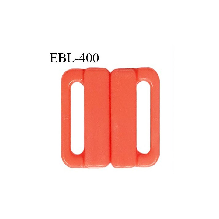 Boucle clip 30 mm attache réglette pvc spécial maillot de bain couleur orange nectarine haut de gamme prix à l'unité