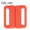 Boucle clip 30 mm attache réglette pvc spécial maillot de bain couleur orange nectarine haut de gamme prix à l'unité