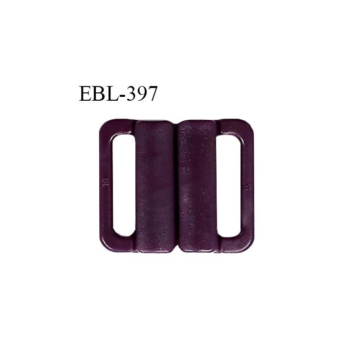 Boucle clip 16 mm attache réglette pvc spécial maillot de bain couleur pourpre haut de gamme prix à l'unité