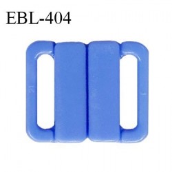 Boucle clip 20 mm attache réglette pvc spécial maillot de bain couleur bleu myosotis haut de gamme prix à l'unité