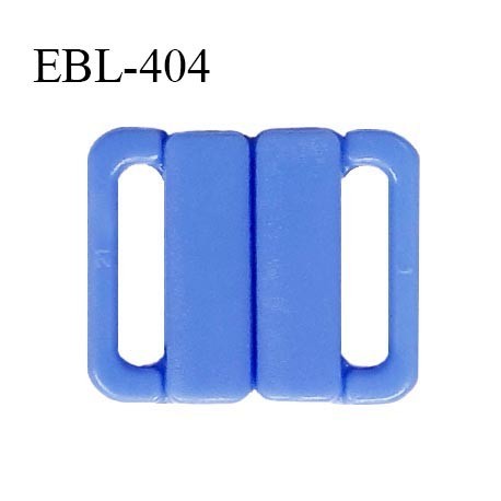 Boucle clip 20 mm attache réglette pvc spécial maillot de bain couleur bleu myosotis haut de gamme prix à l'unité