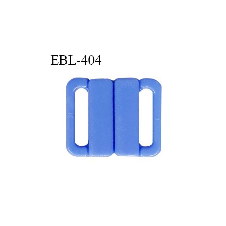 Boucle clip 20 mm attache réglette pvc spécial maillot de bain couleur bleu myosotis haut de gamme prix à l'unité