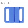 Boucle clip 20 mm attache réglette pvc spécial maillot de bain couleur bleu myosotis haut de gamme prix à l'unité