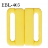 Boucle clip 30 mm attache réglette pvc spécial maillot de bain couleur jaune haut de gamme prix à l'unité