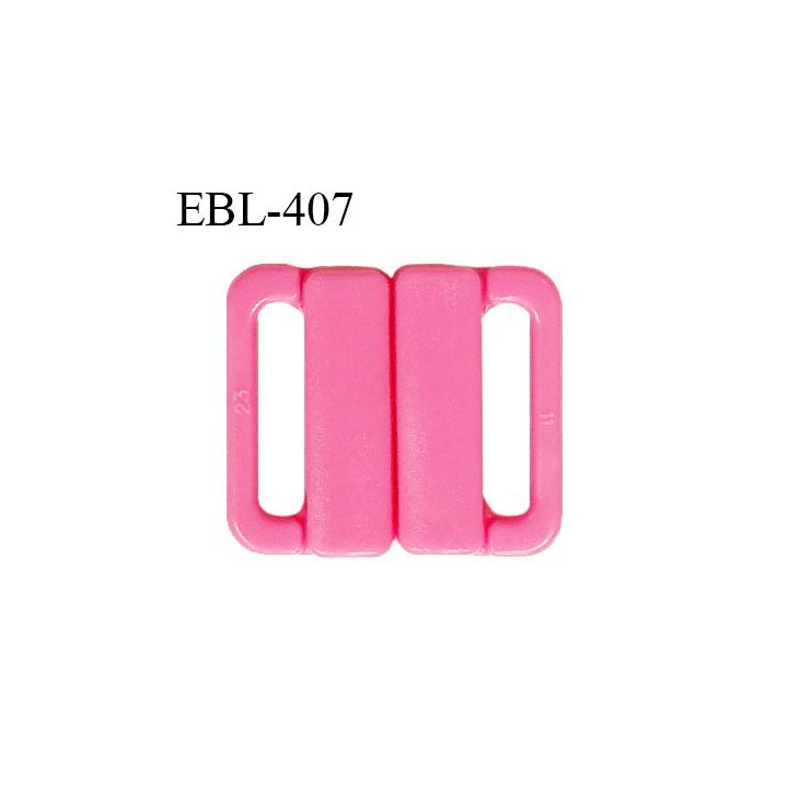 Boucle clip 20 mm attache réglette pvc spécial maillot de bain couleur rose haut de gamme prix à l'unité