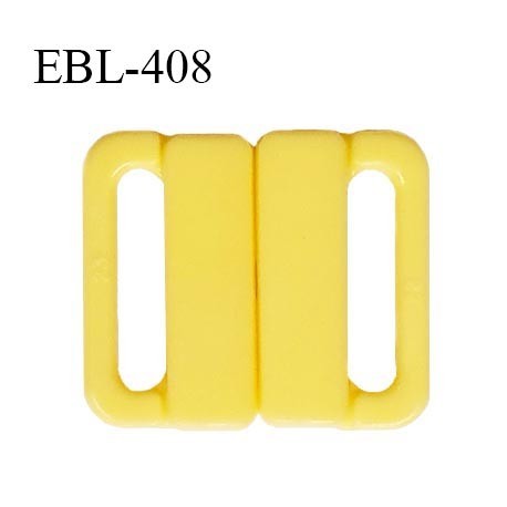 Boucle clip 20 mm attache réglette pvc spécial maillot de bain couleur jaune haut de gamme prix à l'unité