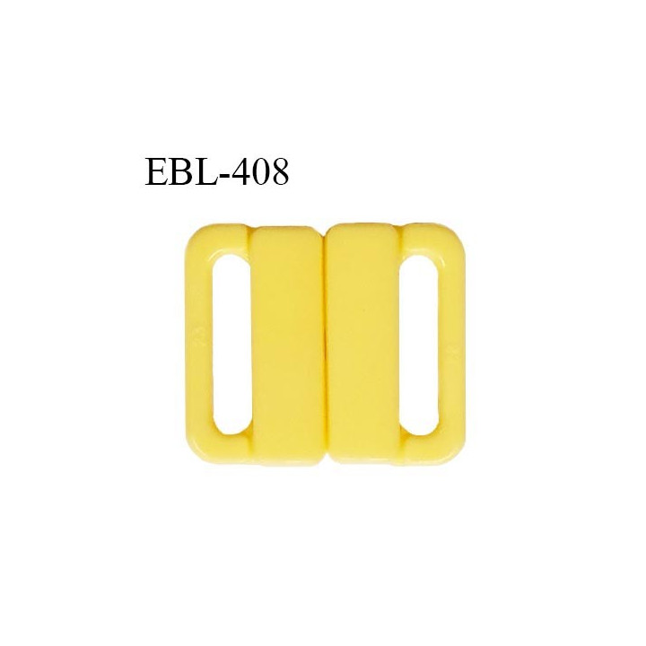 Boucle clip 20 mm attache réglette pvc spécial maillot de bain couleur jaune haut de gamme prix à l'unité
