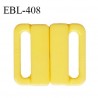 Boucle clip 20 mm attache réglette pvc spécial maillot de bain couleur jaune haut de gamme prix à l'unité